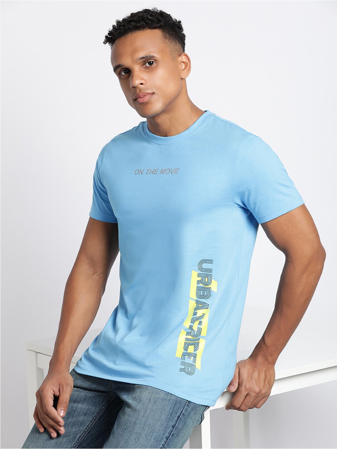 

Lee Typography Printed Slim Fit Cotton T-Shirt, Blue