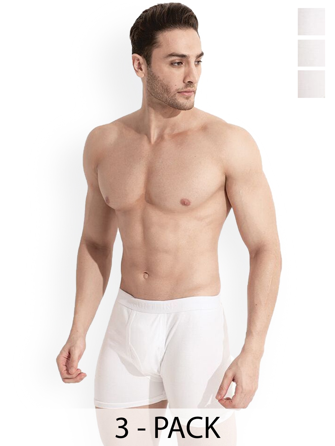 

Rupa Men Pack Of 3 Pure Combed Cotton TrunksFrontline-DWIF-White-3--80