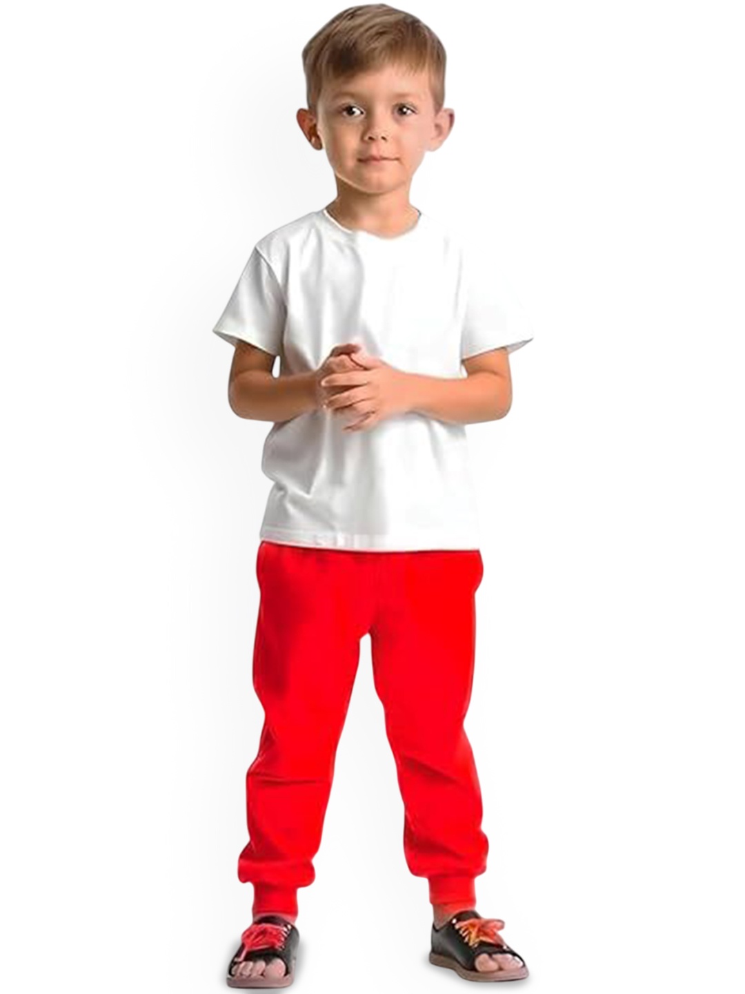 

BAESD Infants Cotton Mid Rise joggers, Red