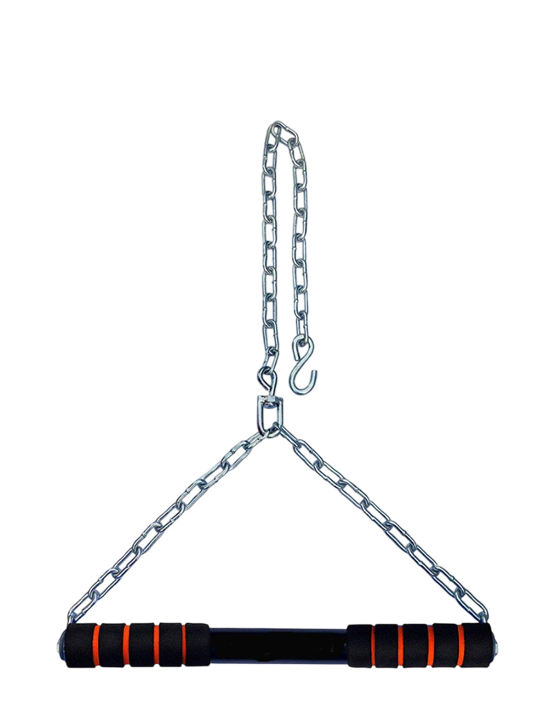 

HackerX Anti Slip Cut Grip Hanging Pull Up Bar 5FT Chain, Silver