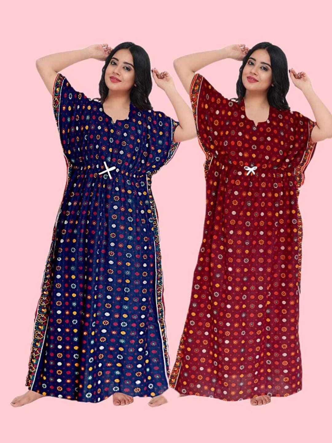 

PR PINK ROYAL Printed Maxi Nightdress, Blue