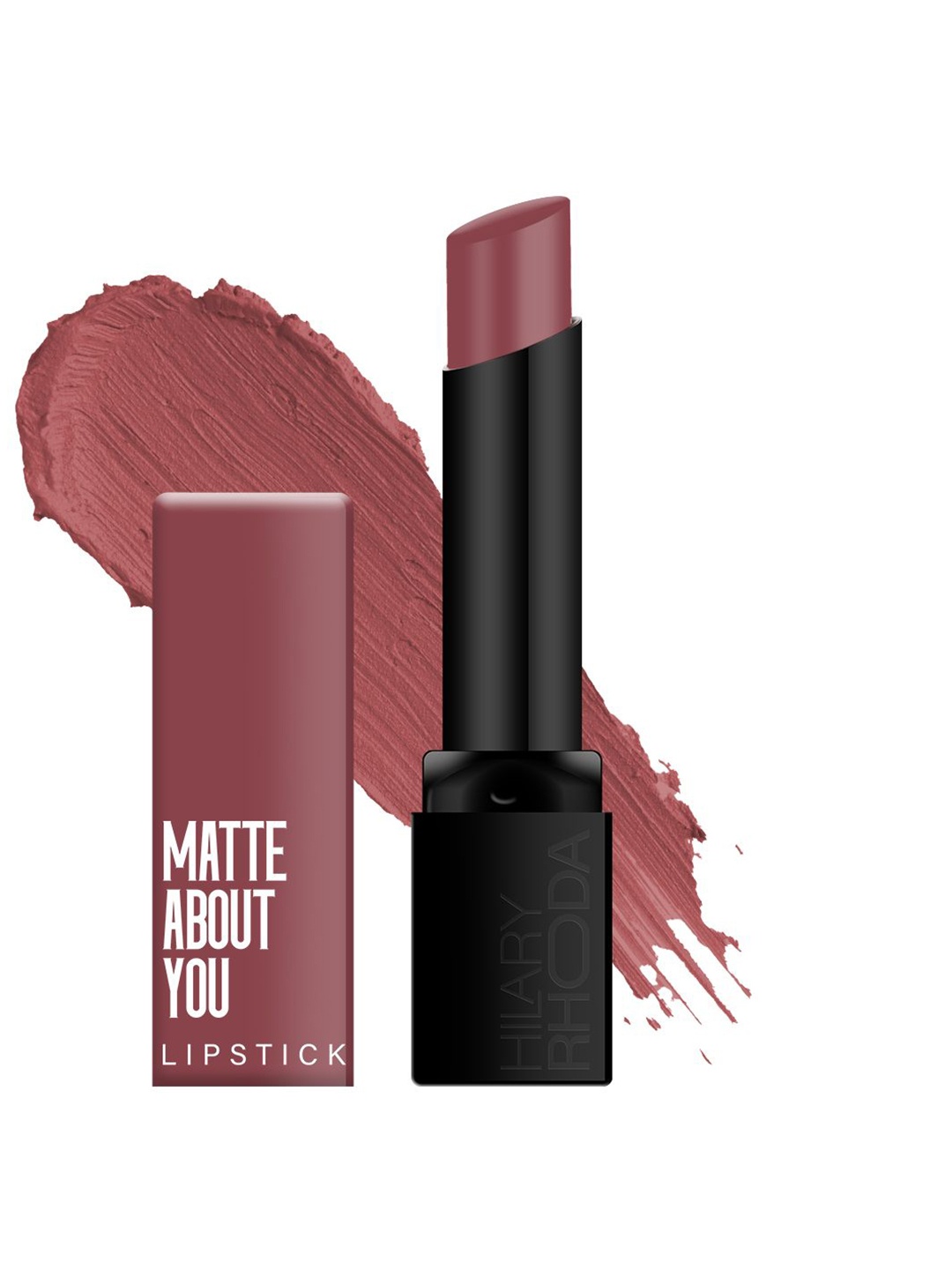 

Hilary Rhoda Matte About You One Stroke Application Lipstick- Caramel Kiss 12, Brown