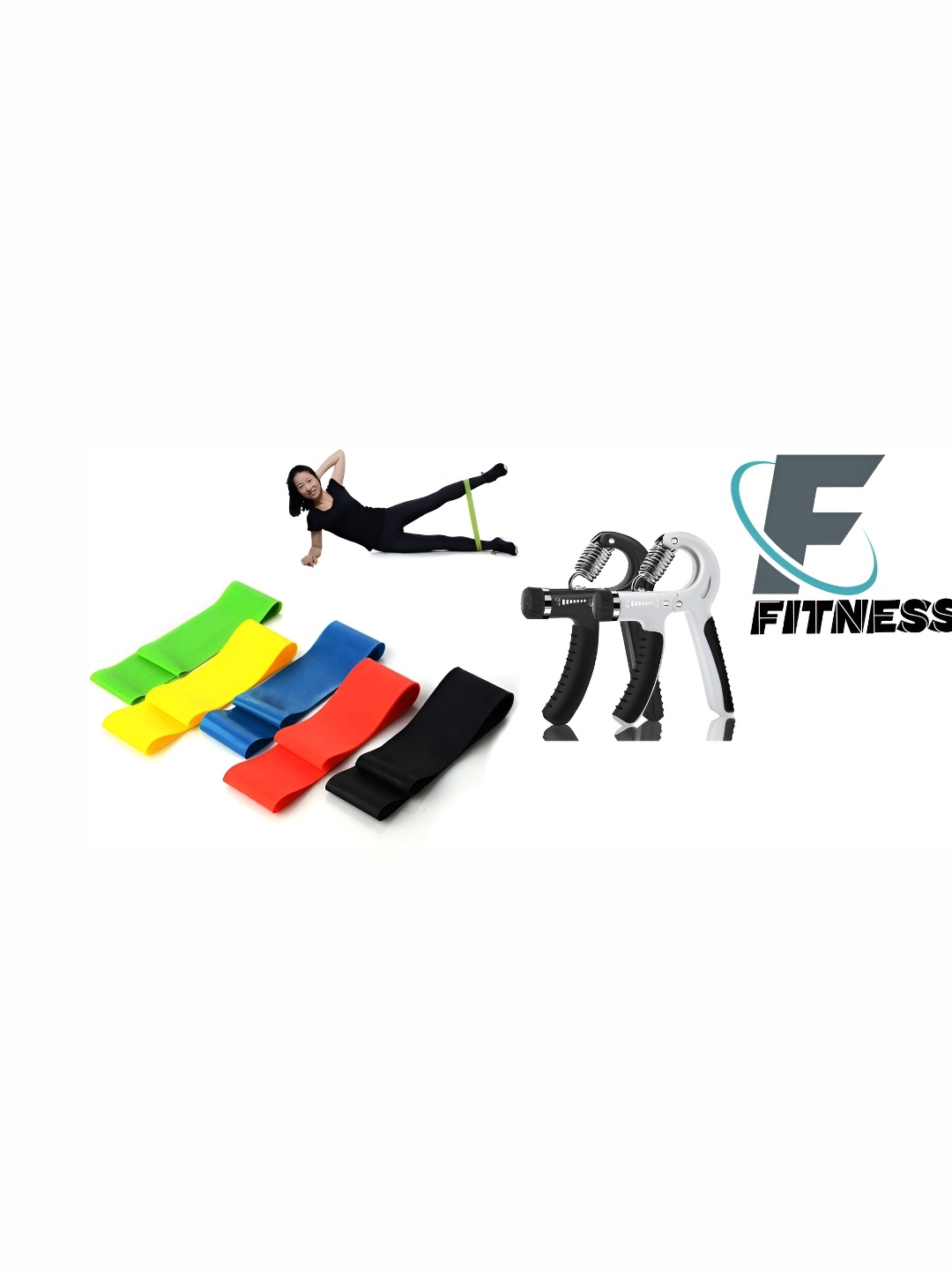

YMD Set Of 7 Workout Accessories, Black