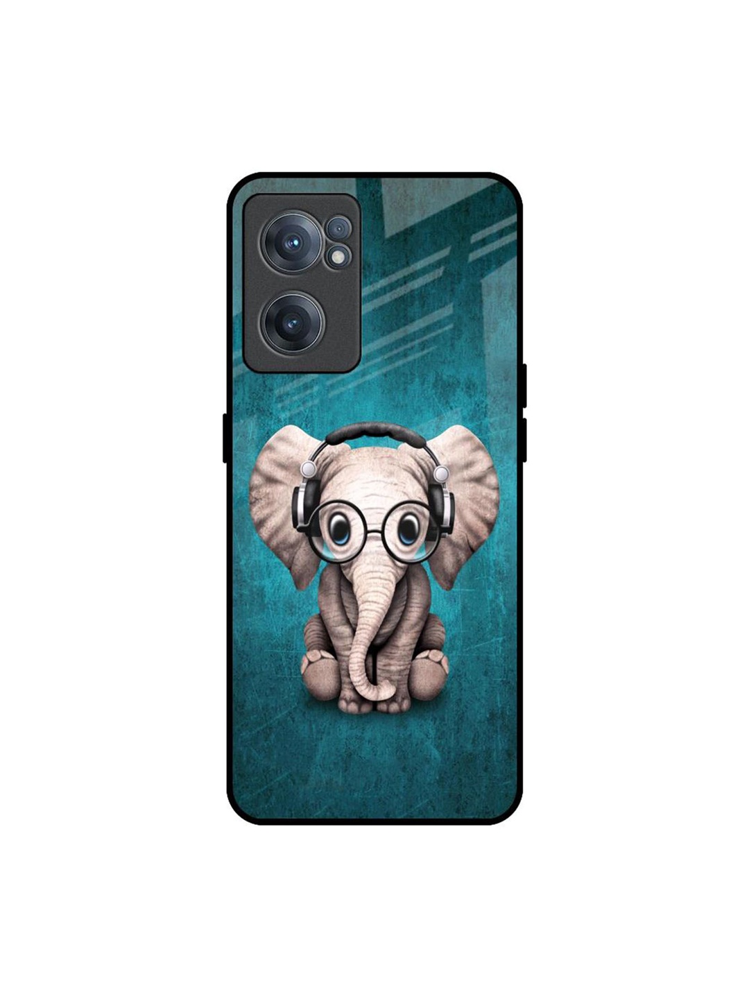 

QRIOH Adorable Baby Elephant Printed OnePlus Nord CE 2 Back Case, Blue