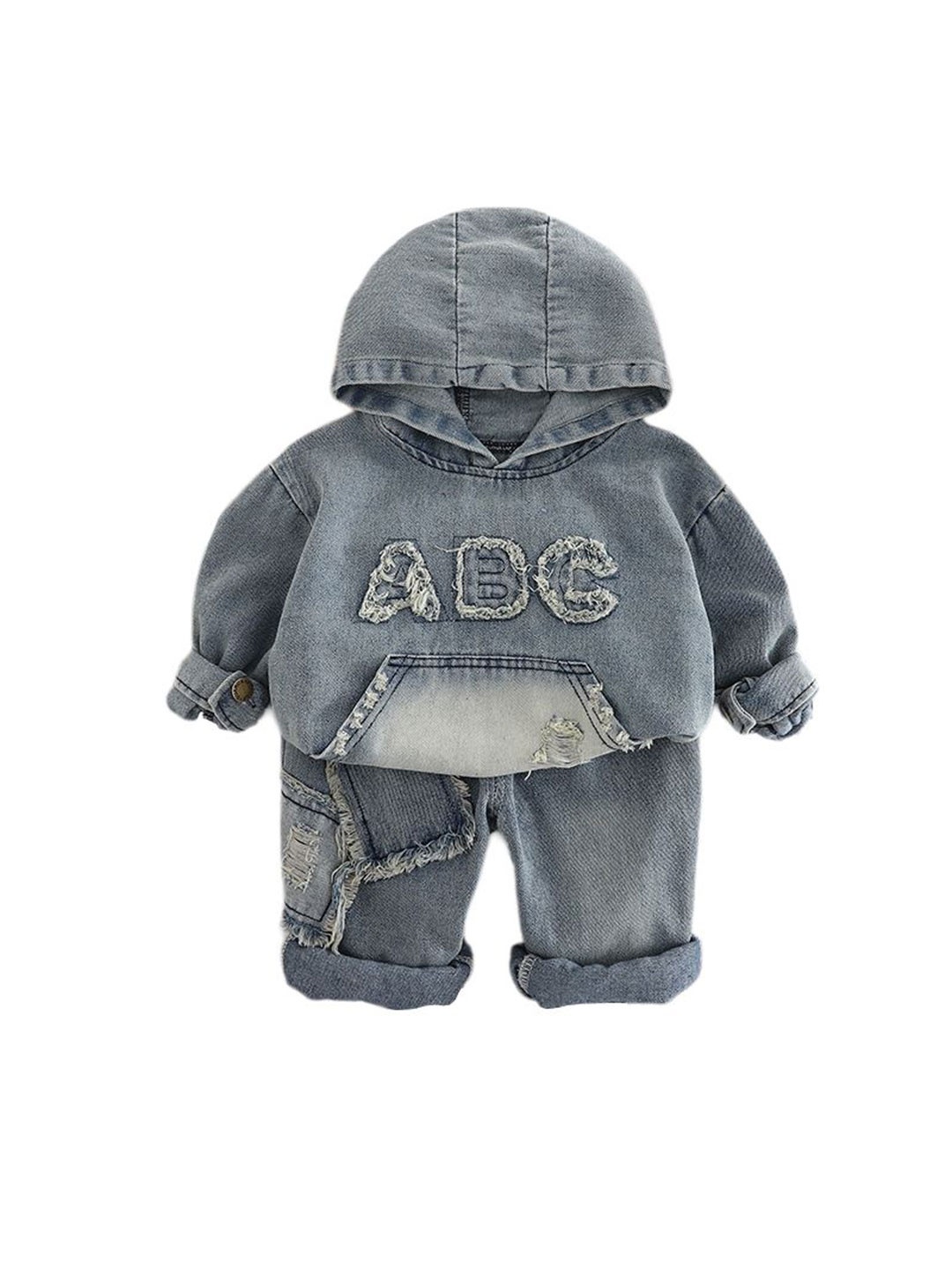 

StyleCast x Revolte Boys Hood Neck T-shirt with Trousers, Blue