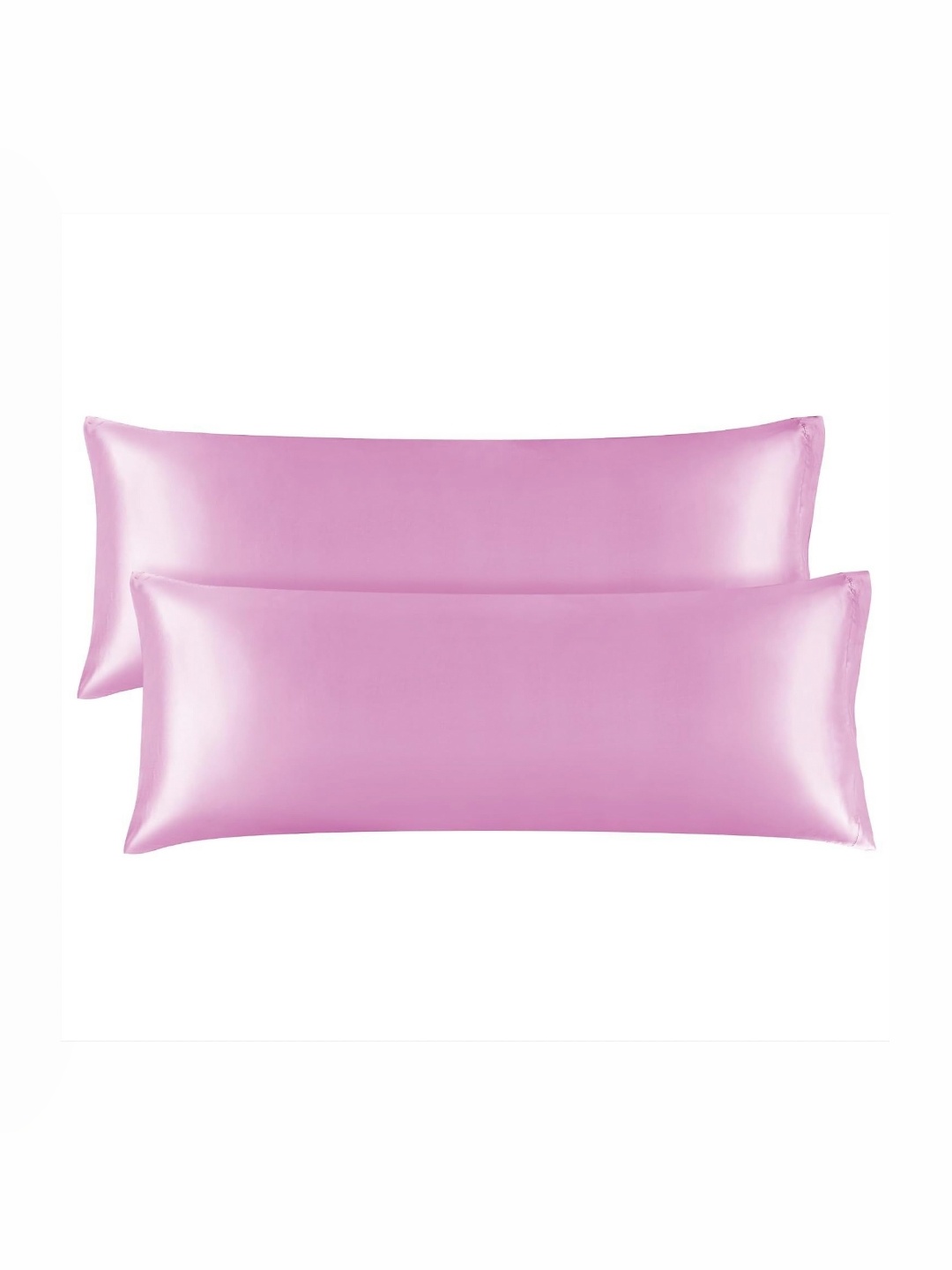 

DEHMAN Pink 2 Pieces Pure Silk Rectangle Pillow Covers