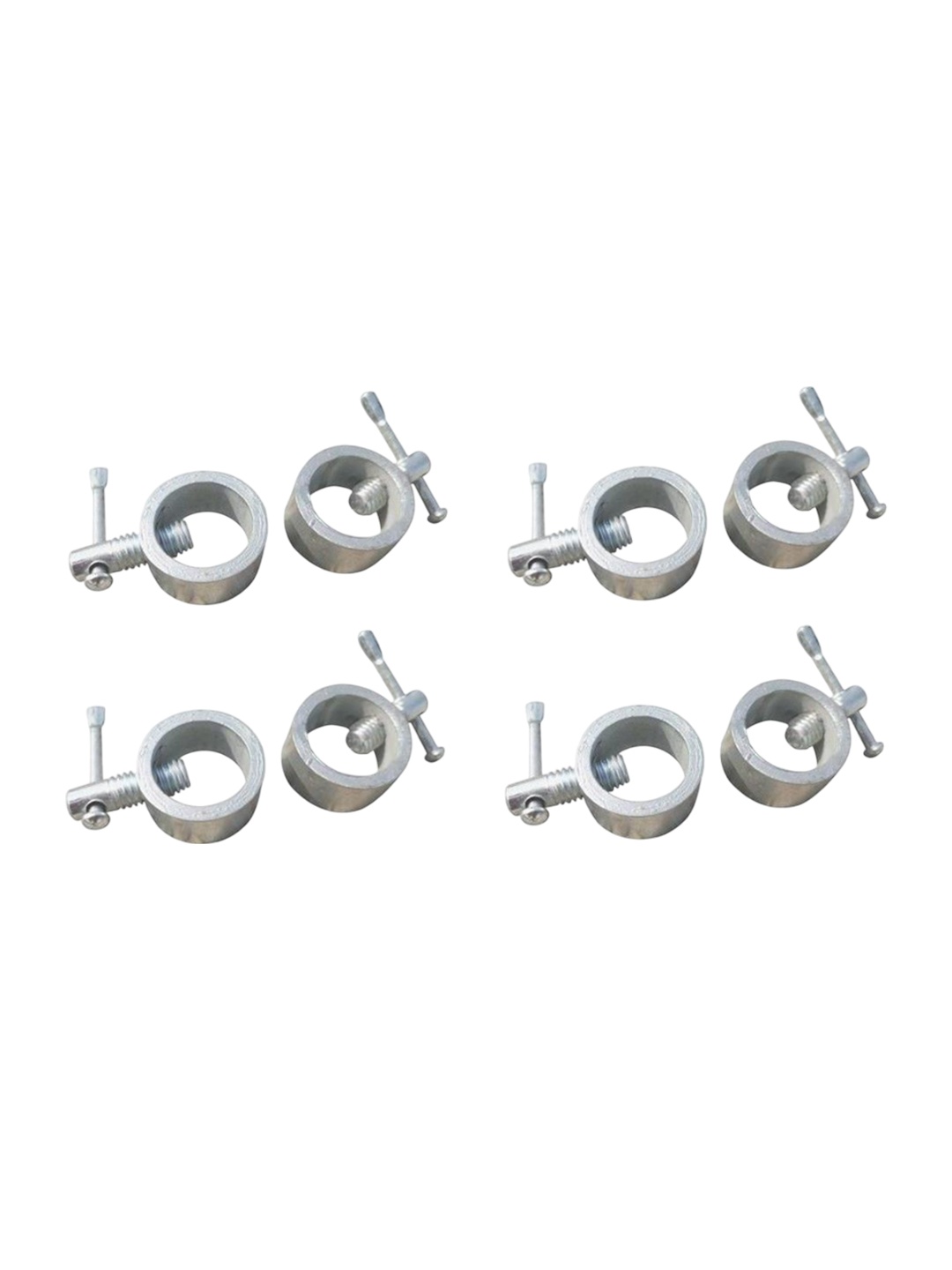 

HackerX Set Of 8 Locks For Weight Lifting Bar, Silver