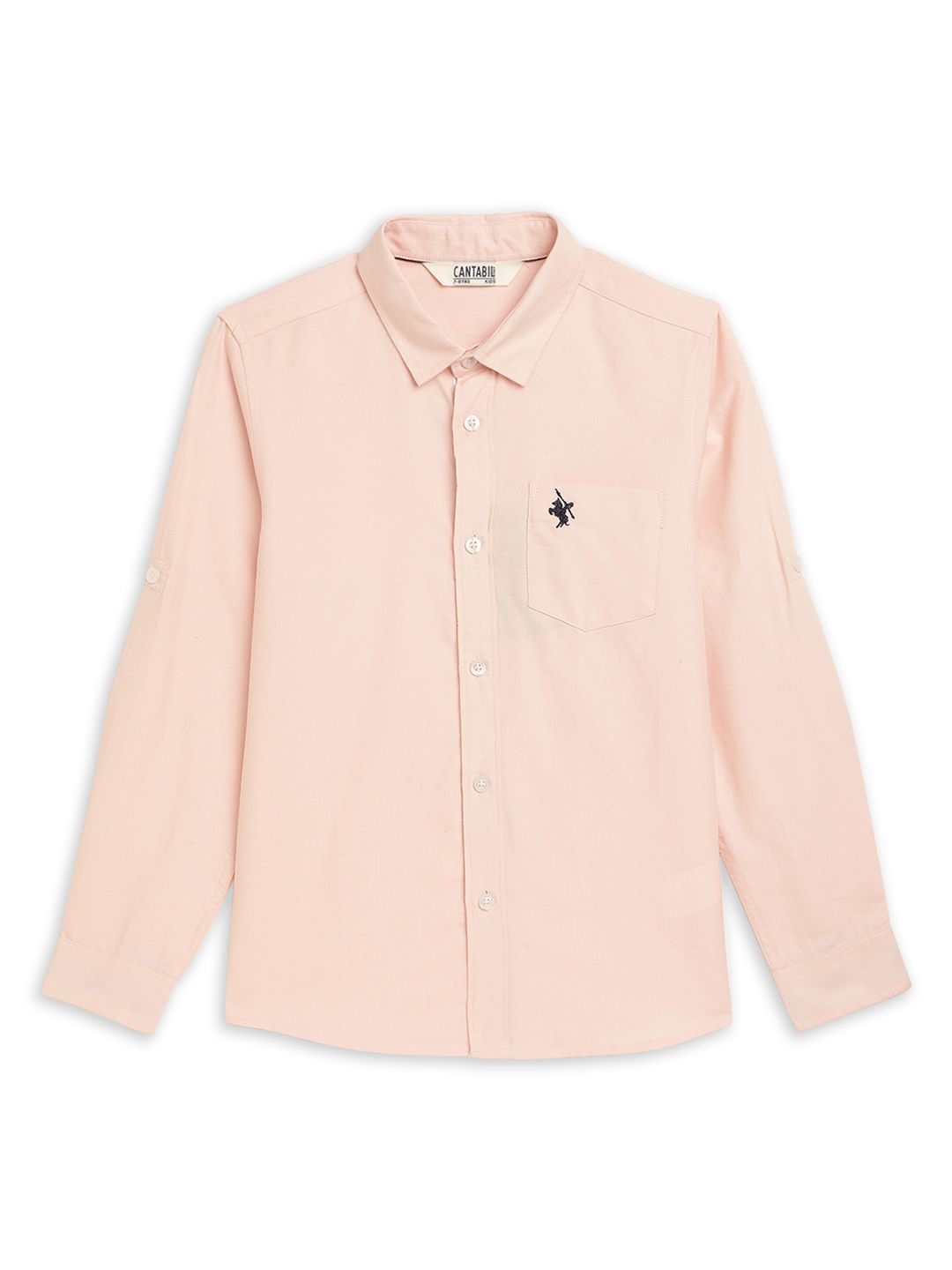 

Cantabil Boys Spread Collar Solid Cotton Casual Shirt, Peach