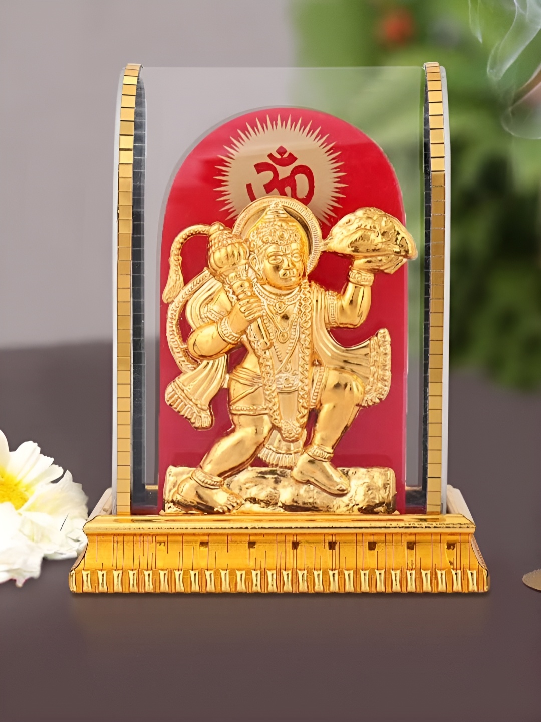 

INTERNATIONAL GIFT Gold-Toned Lord Hanuman Religious Idol Showpiece