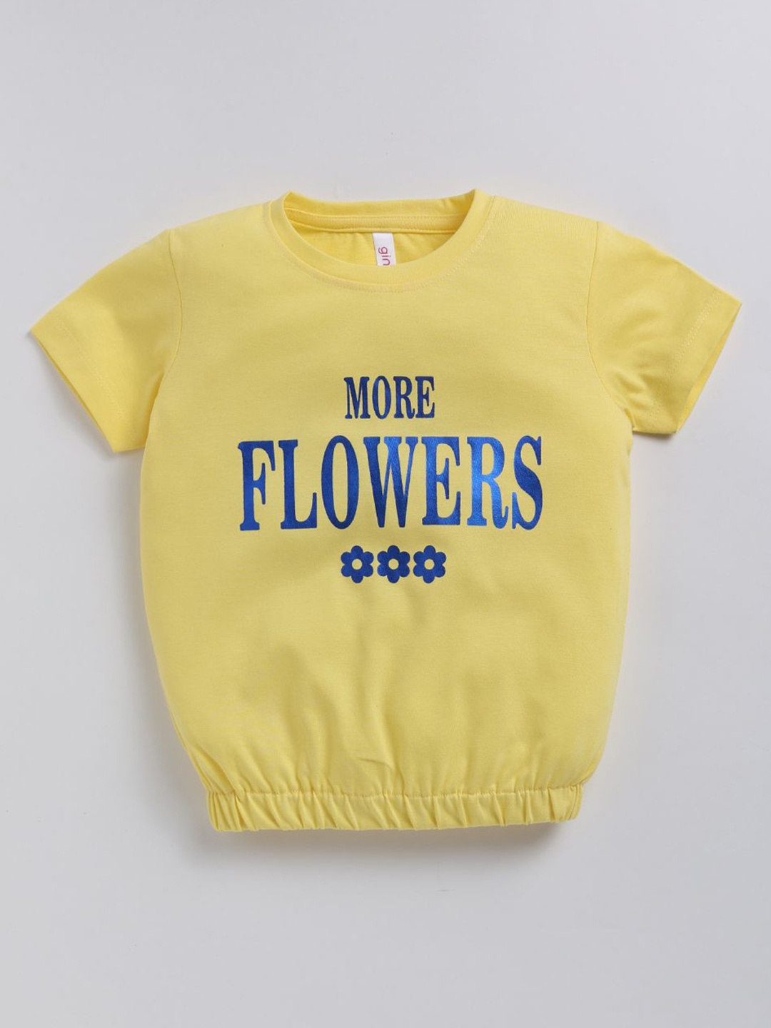 

Ginie Girls Typography Printed Round Neck Top, Yellow