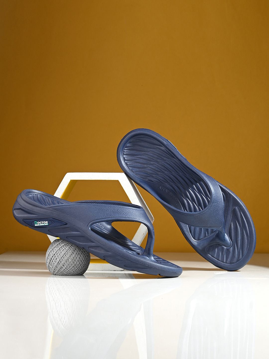 

DOCTOR HEALTH SUPER SOFT Men Thong Flip-Flops, Navy blue