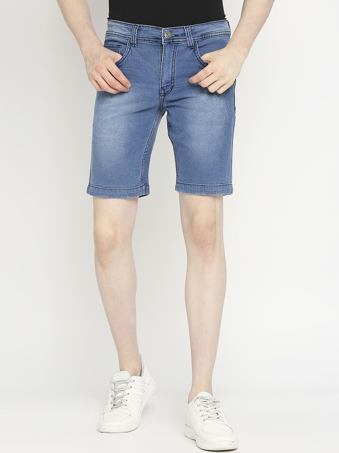 

TCI Men Slim Fit Denim Shorts, Blue
