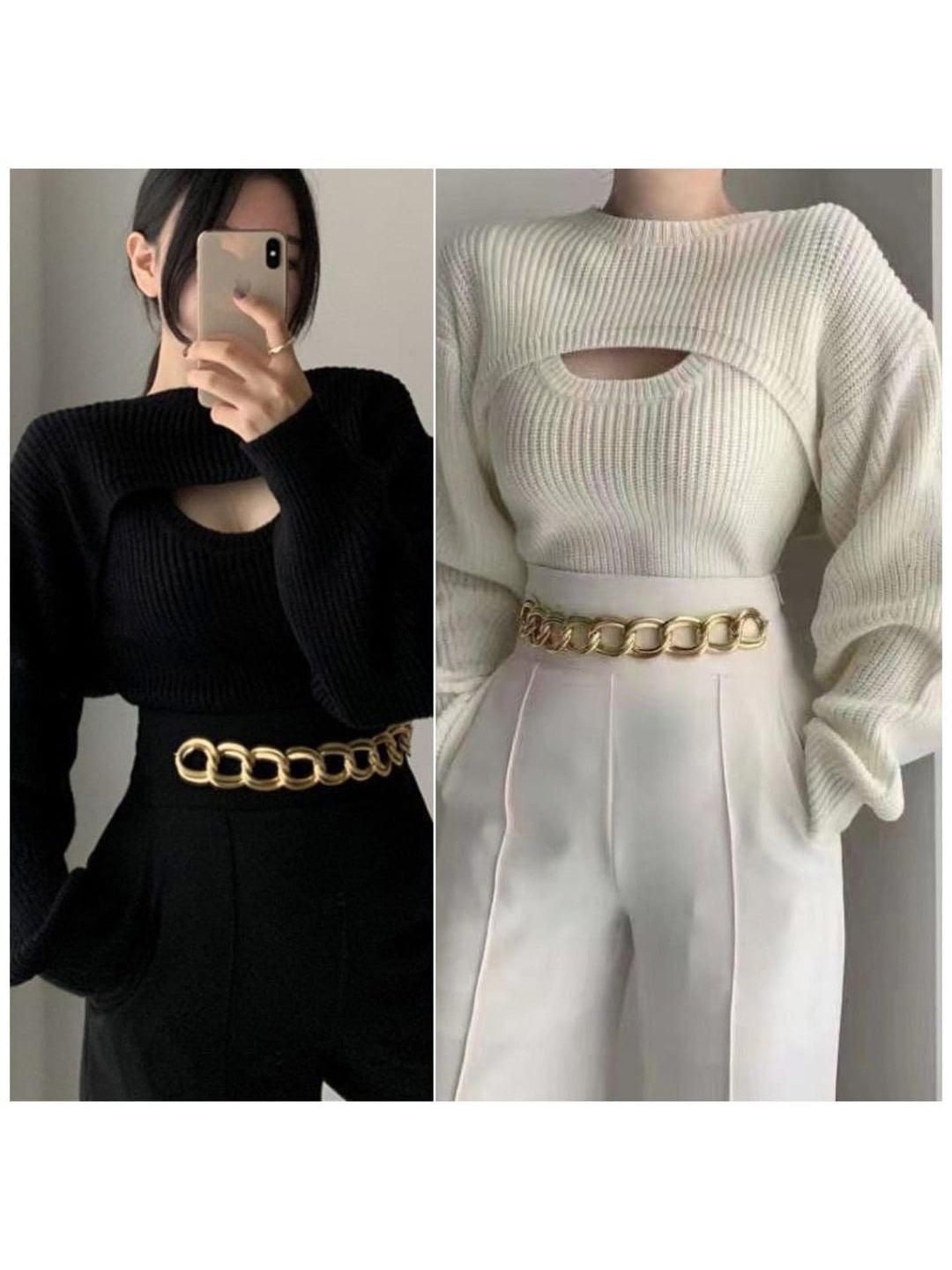 

Alamode By Akanksha Black Willow Luxury Collection Set of Sweater and Pants
