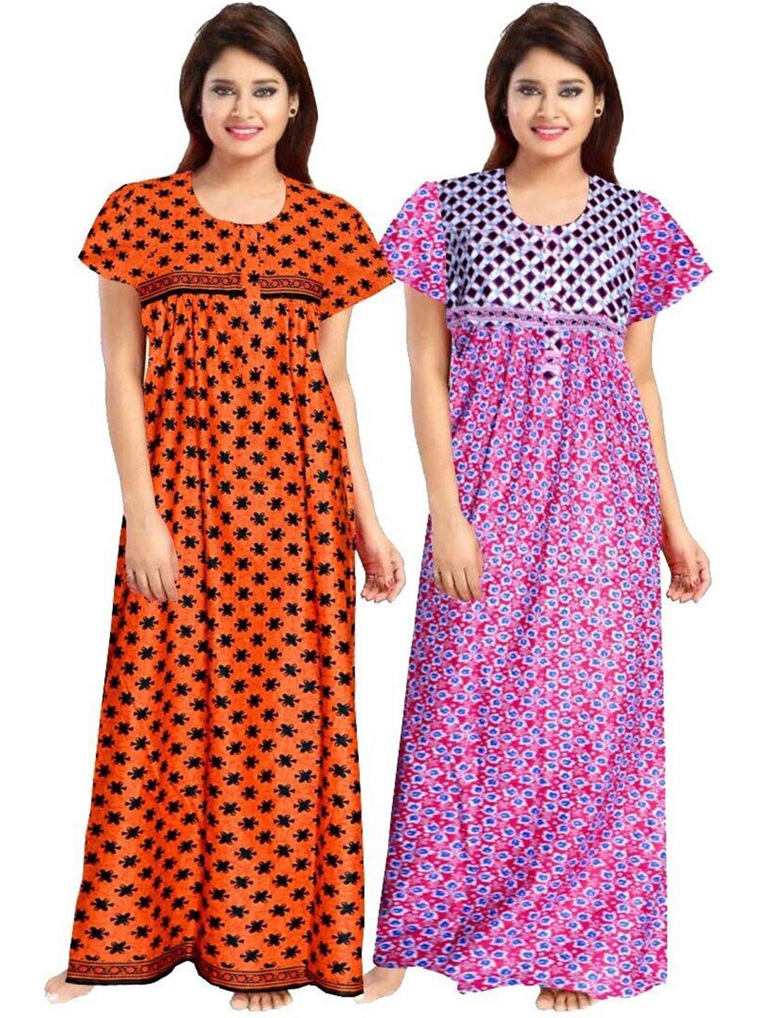 

PR PINK ROYAL Printed Maxi Nightdress, Blue
