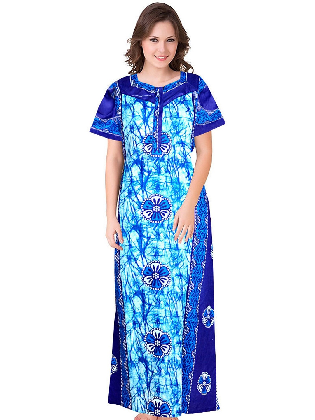 

PR PINK ROYAL Printed Maxi Nightdress, Blue