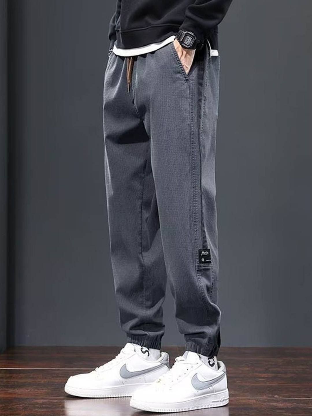 

StyleCast Men Joggers Trousers, Grey
