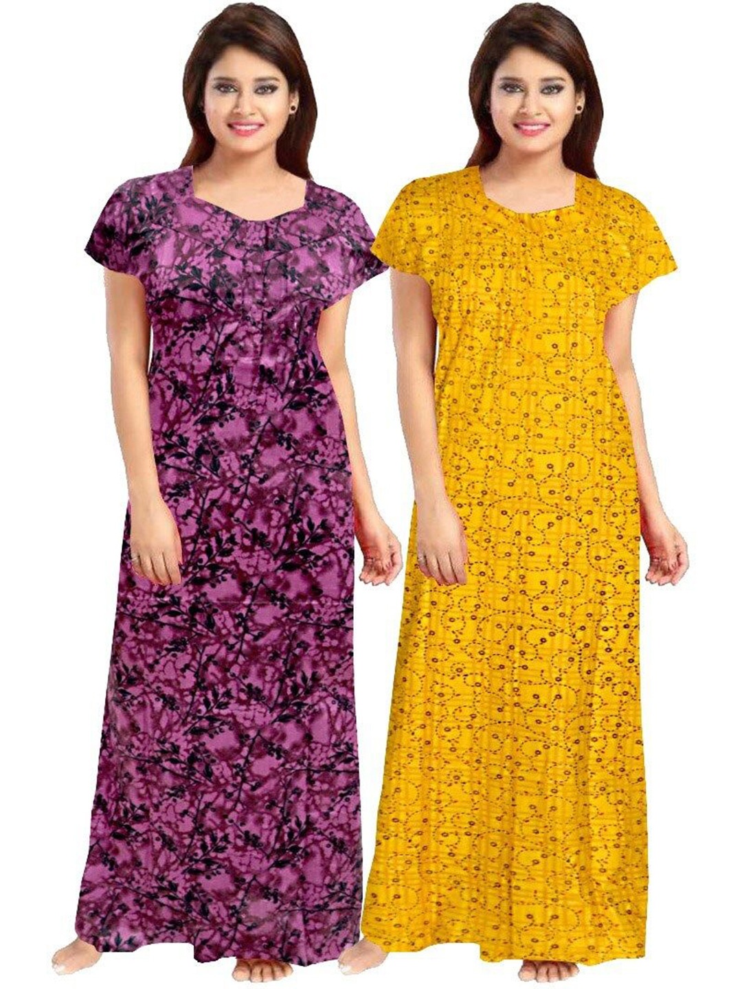 

PR PINK ROYAL Printed Maxi Nightdress, Purple