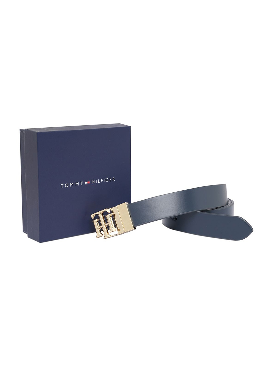 

Tommy Hilfiger Women Leather Reversible Belt, Blue