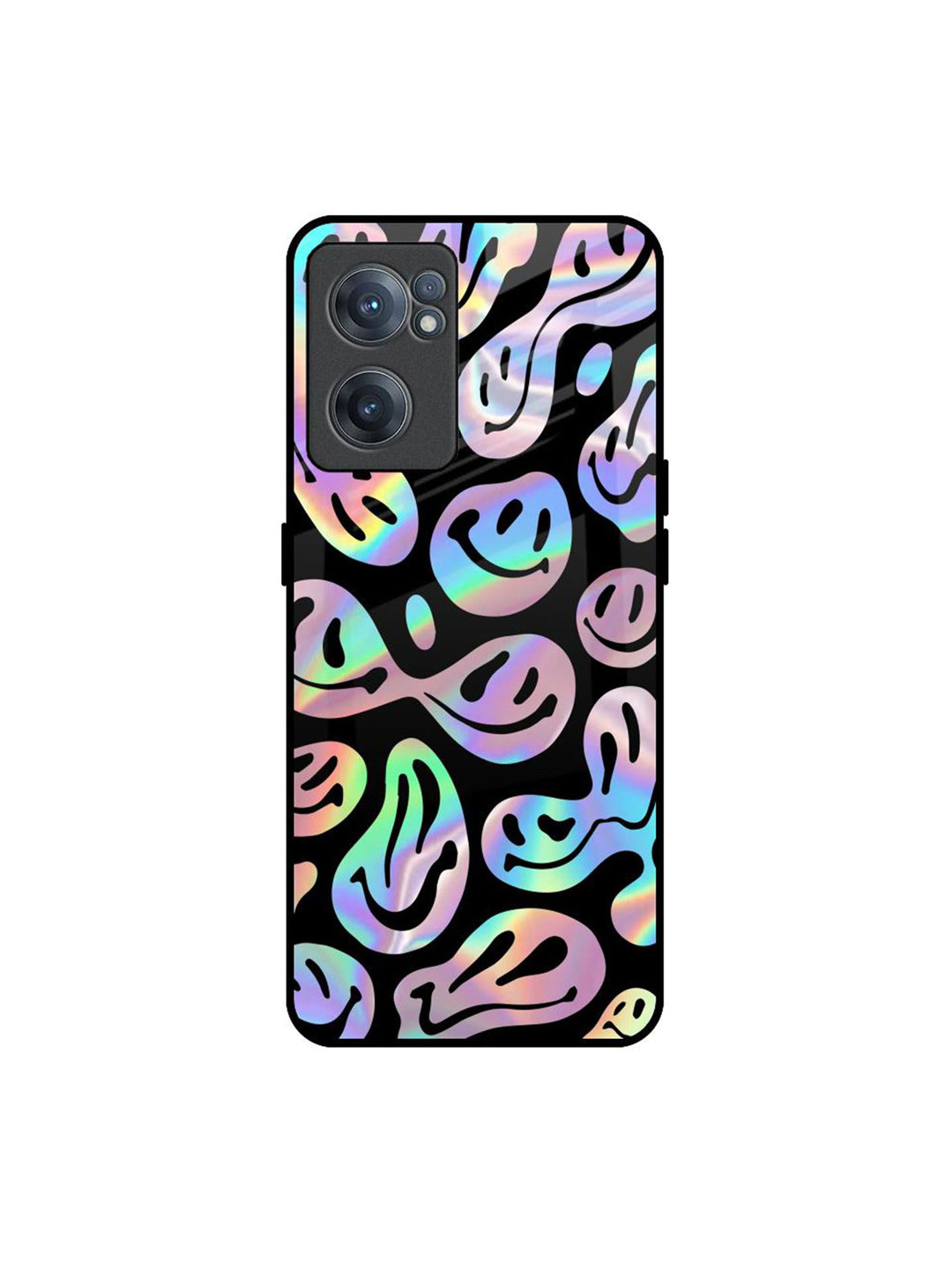 

QRIOH Acid Smile Printed OnePlus Nord CE 2 Back Case, Black