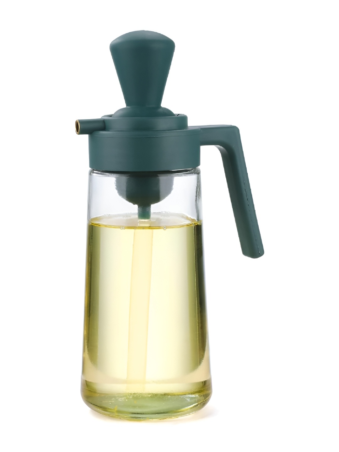 

Baskety Green Glass Dishwasher and Microwave Safe Oil Dispenser 550ml, Black