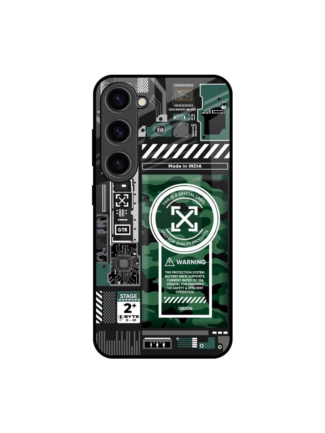 

QRIOH Typography Printed Samsung Galaxy S23 Back Case Mobile Accessories, Green