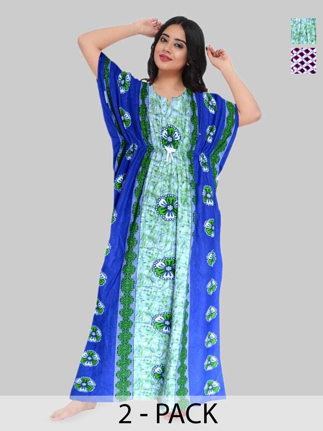 

PR PINK ROYAL Printed Maxi Nightdress