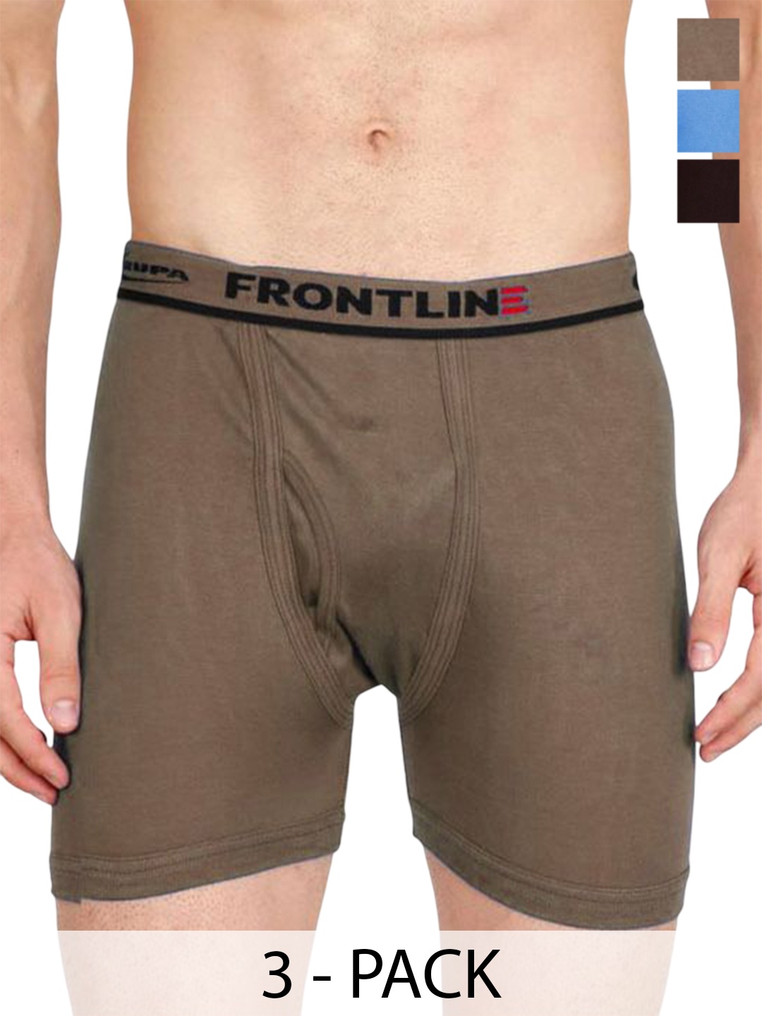

Rupa Pack Of 3 Assorted Cotton Trunks Frontline-DCIF-3--80