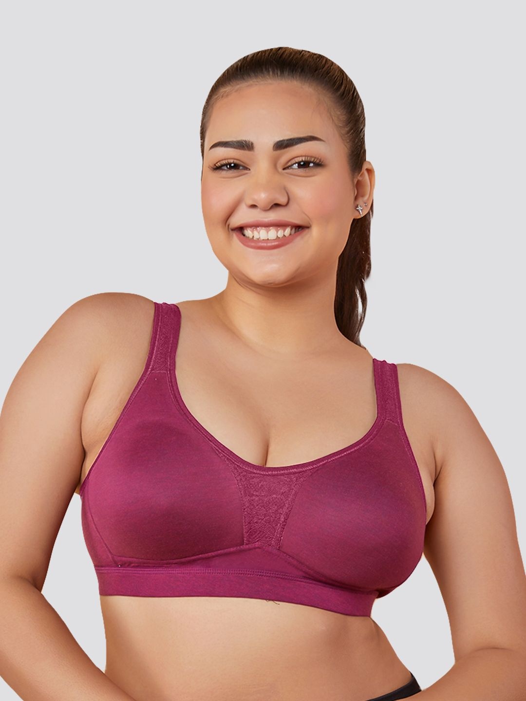 

MAASHIE Bra Full Coverage, Burgundy