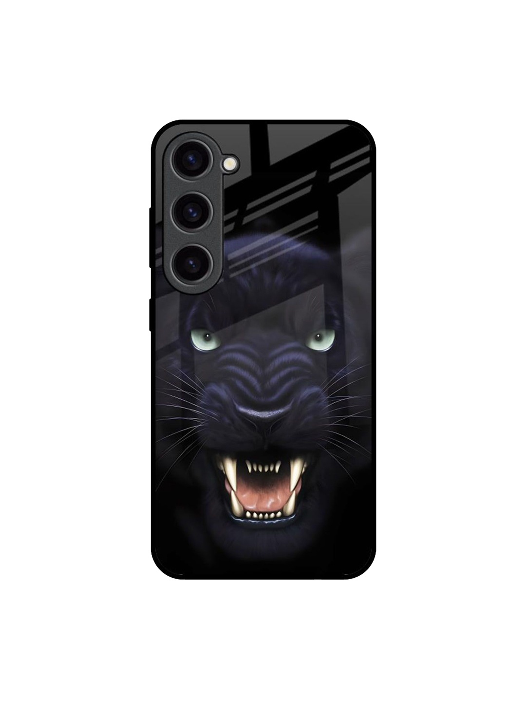 

QRIOH Angry Black Leopard Printed Samsung Galaxy S23 Back Case