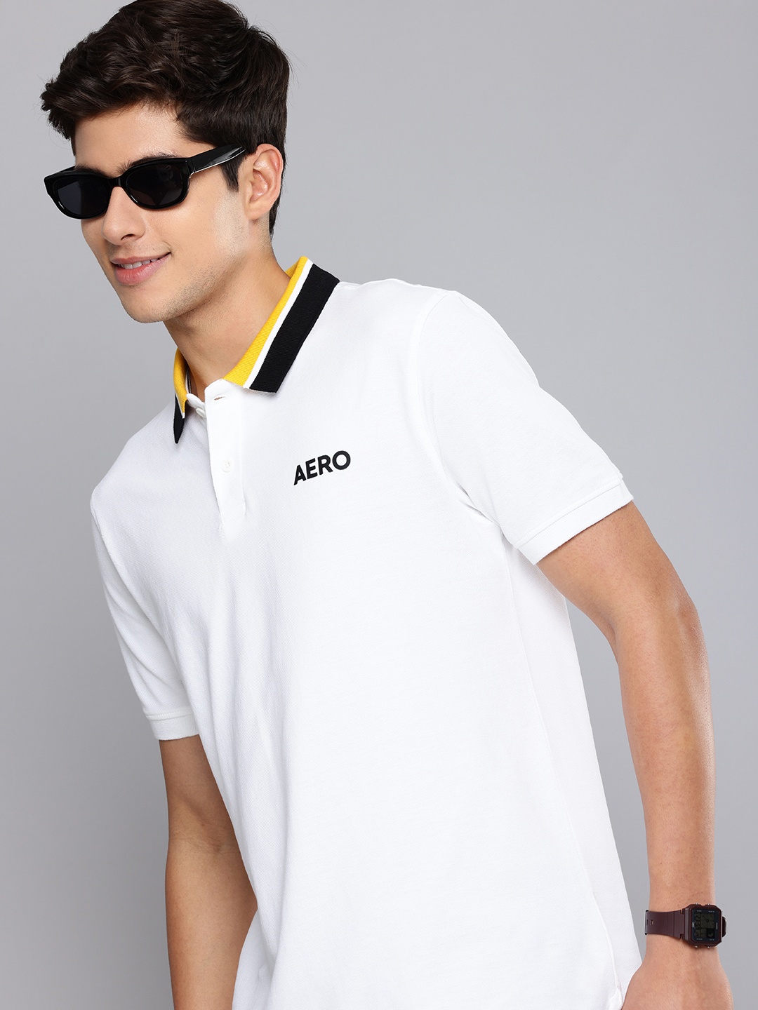 

Aeropostale Polo Collar Pure Cotton T-shirt, White