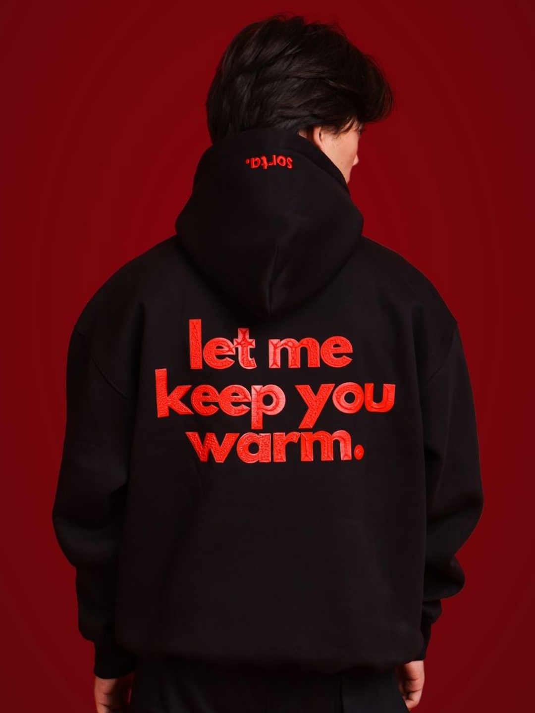 

sorta. Unisex Korean Oversized Handcrafted Sweatshirt, Black