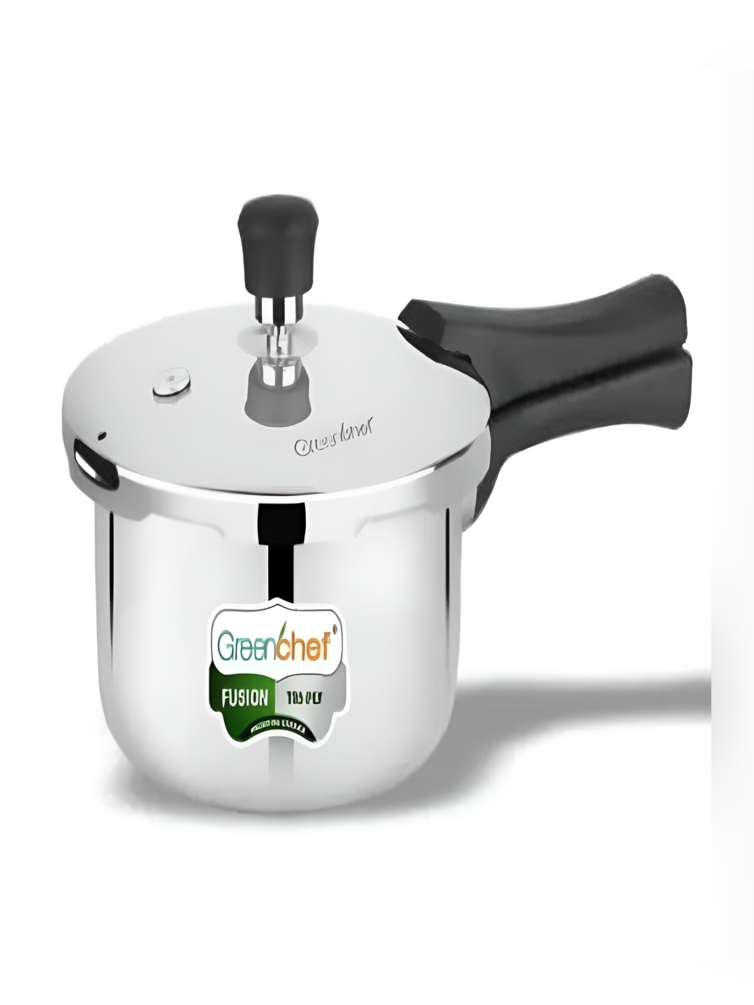 

Greenchef Silver-Toned & Black Tri-Ply Stainless Steel Dishwasher Safe Pressure Cooker 3L