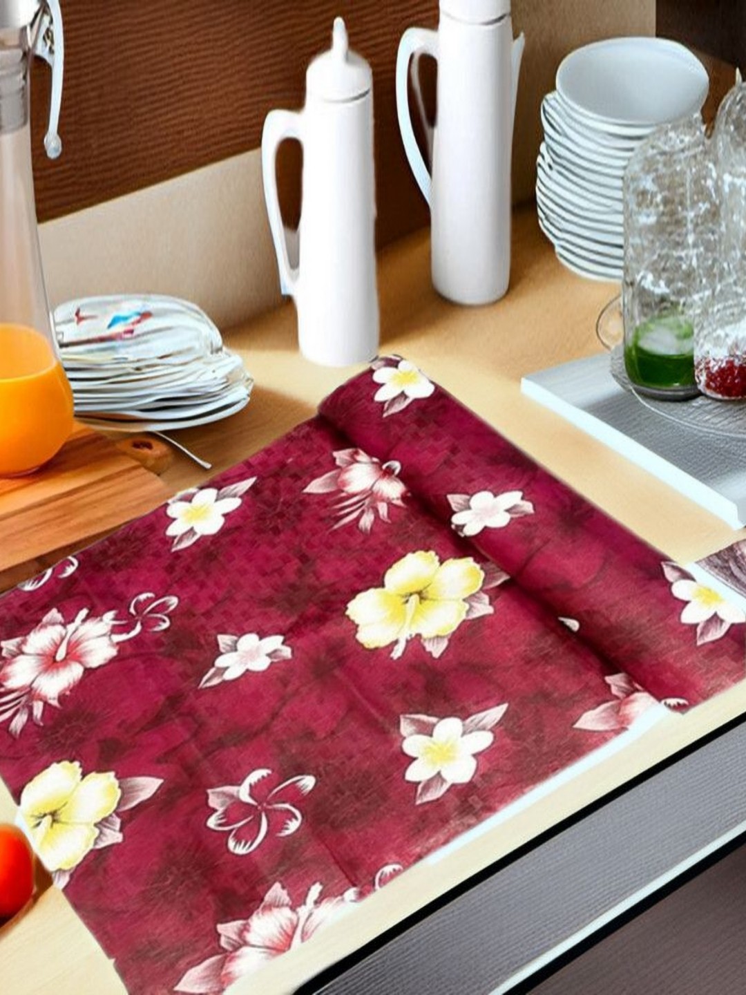 

REVEXO Pink Printed Water-Resistant Shelf Liner
