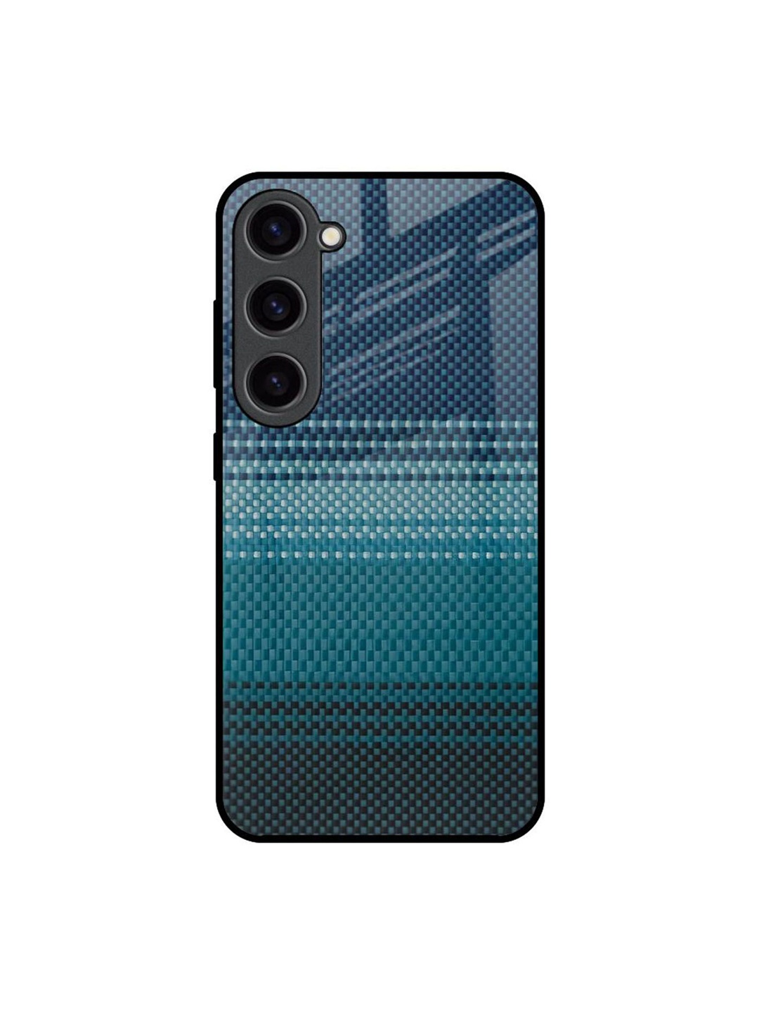 

QRIOH Modern Rug Abstract Printed Samsung Galaxy S23 Back Case, Blue