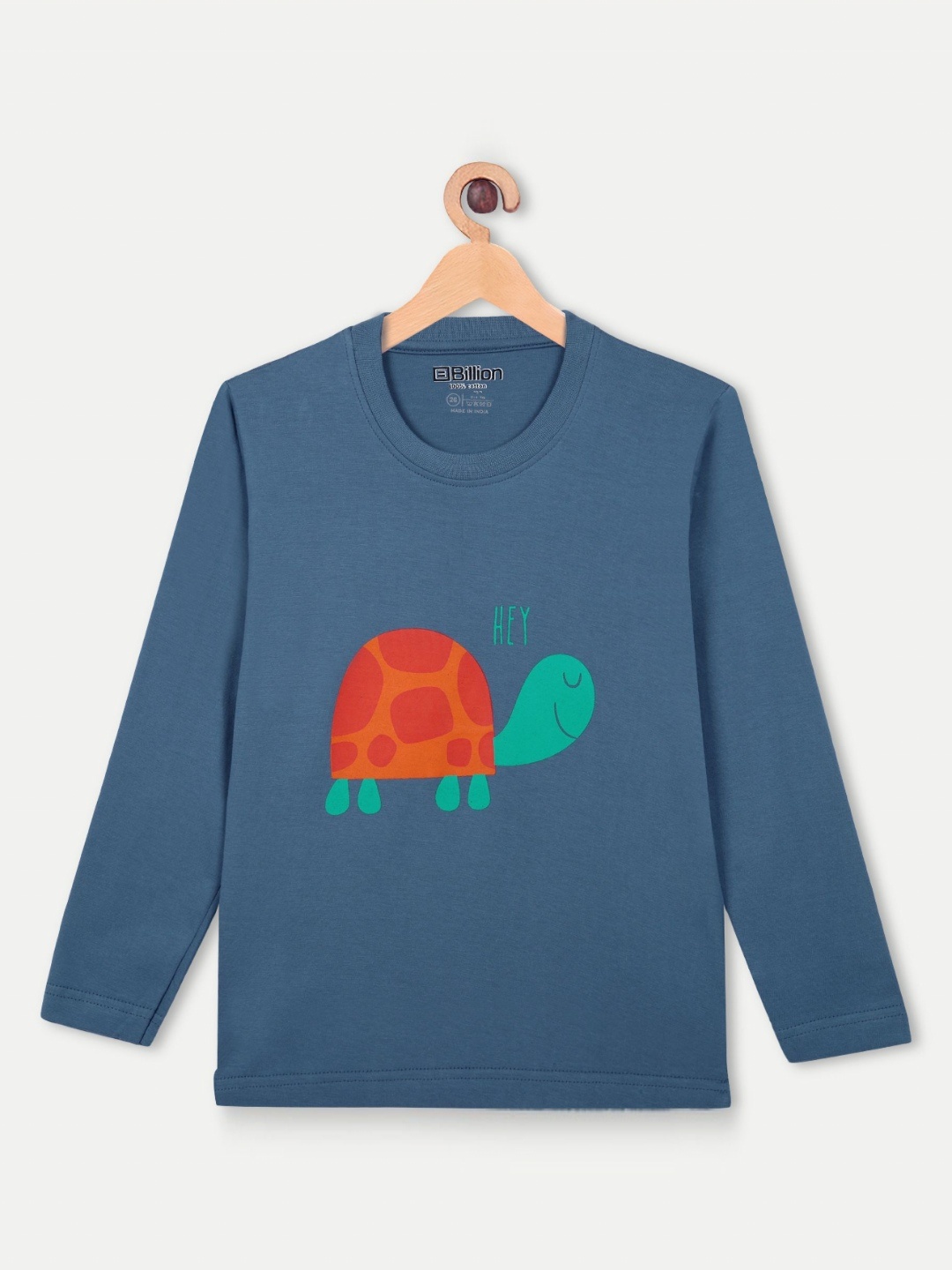 

Billion Boys Graphic Printed Round Neck Regular Fit Cotton T-shirt, Blue