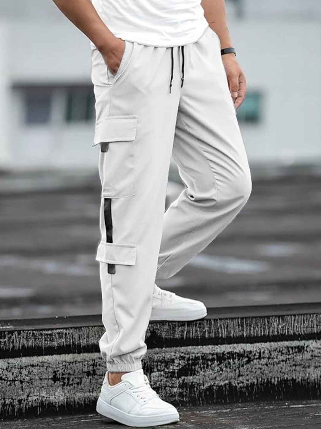 

MACK JONNEY JONNEY Men Relaxed-Fit Track Pants, White