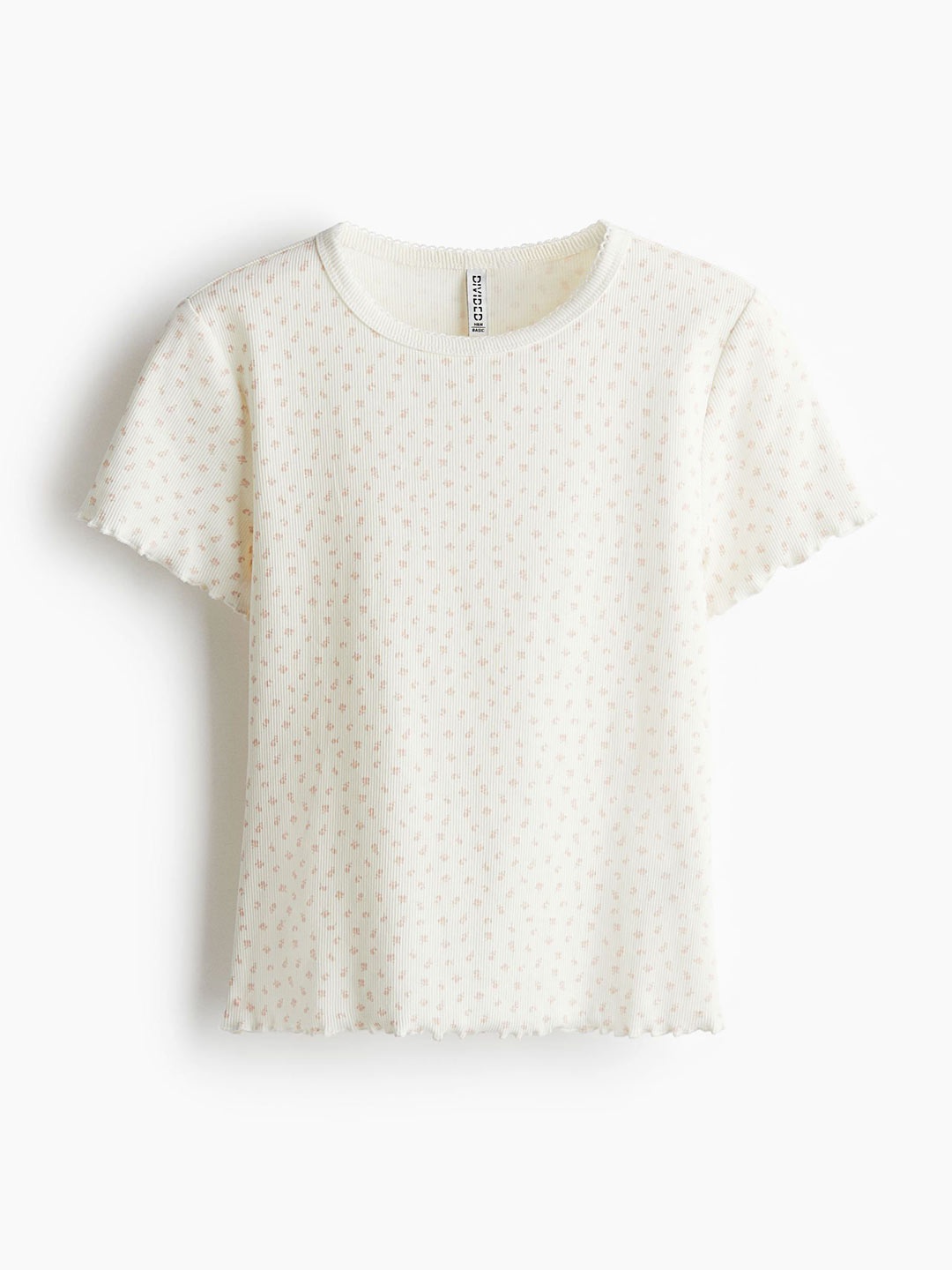 

H&M Overlock-Detail T-Shirt, White