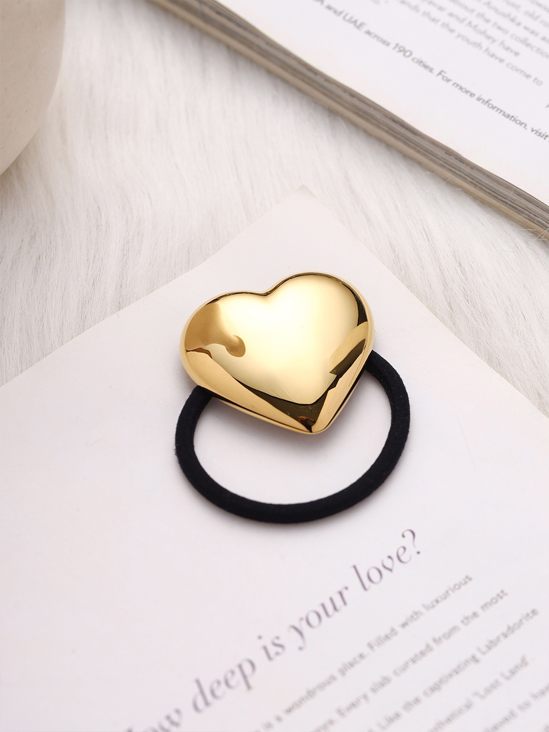 

Mitali Jain Ribbed Arc Hair Cuff Tie, Gold