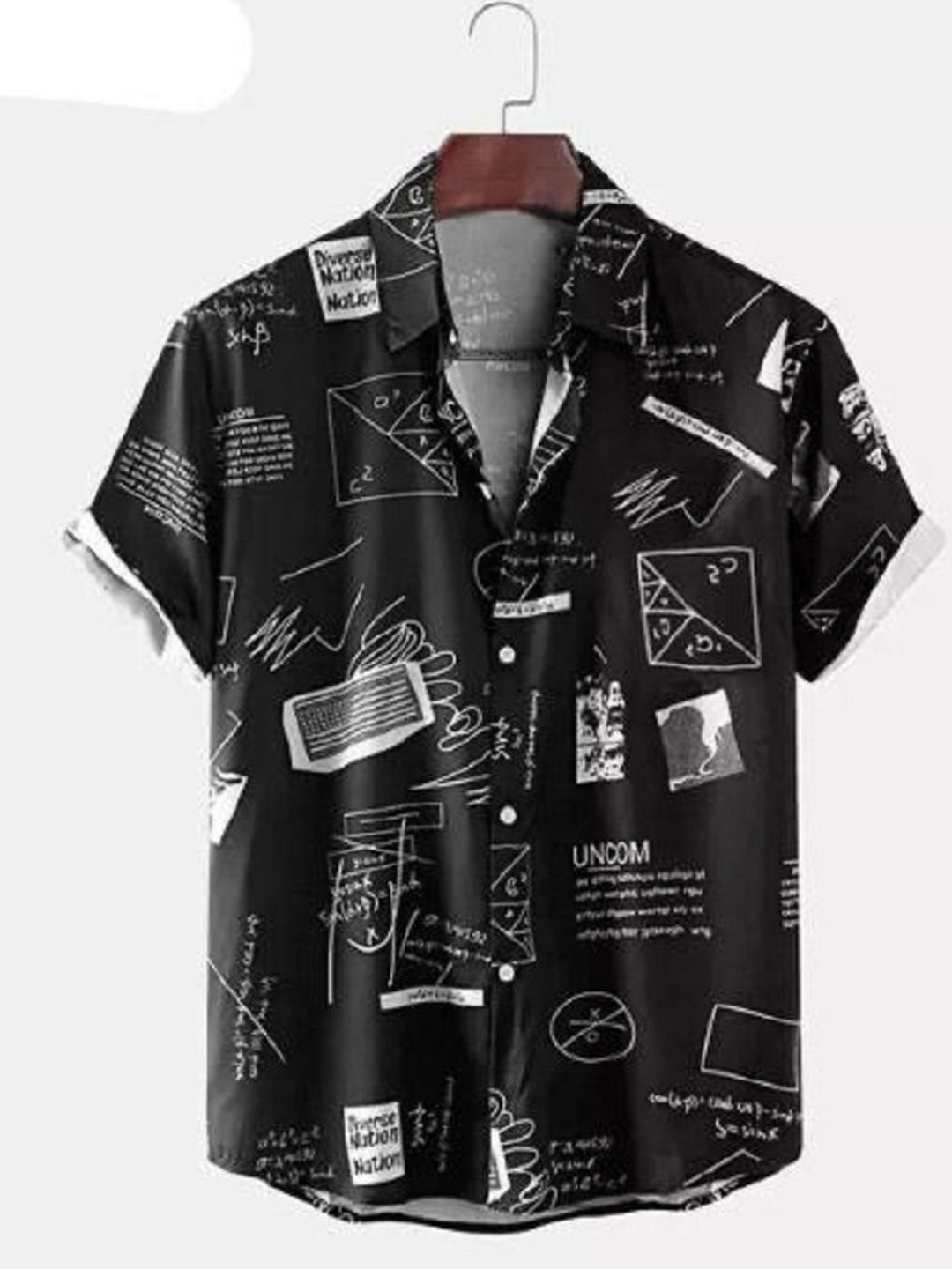 

iCome Men Animal Opaque Printed Casual Shirt, Black