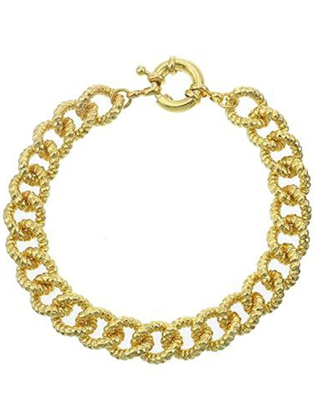 

ISHI New York Gold-Plated Classic Golden Rope Link Bracelet