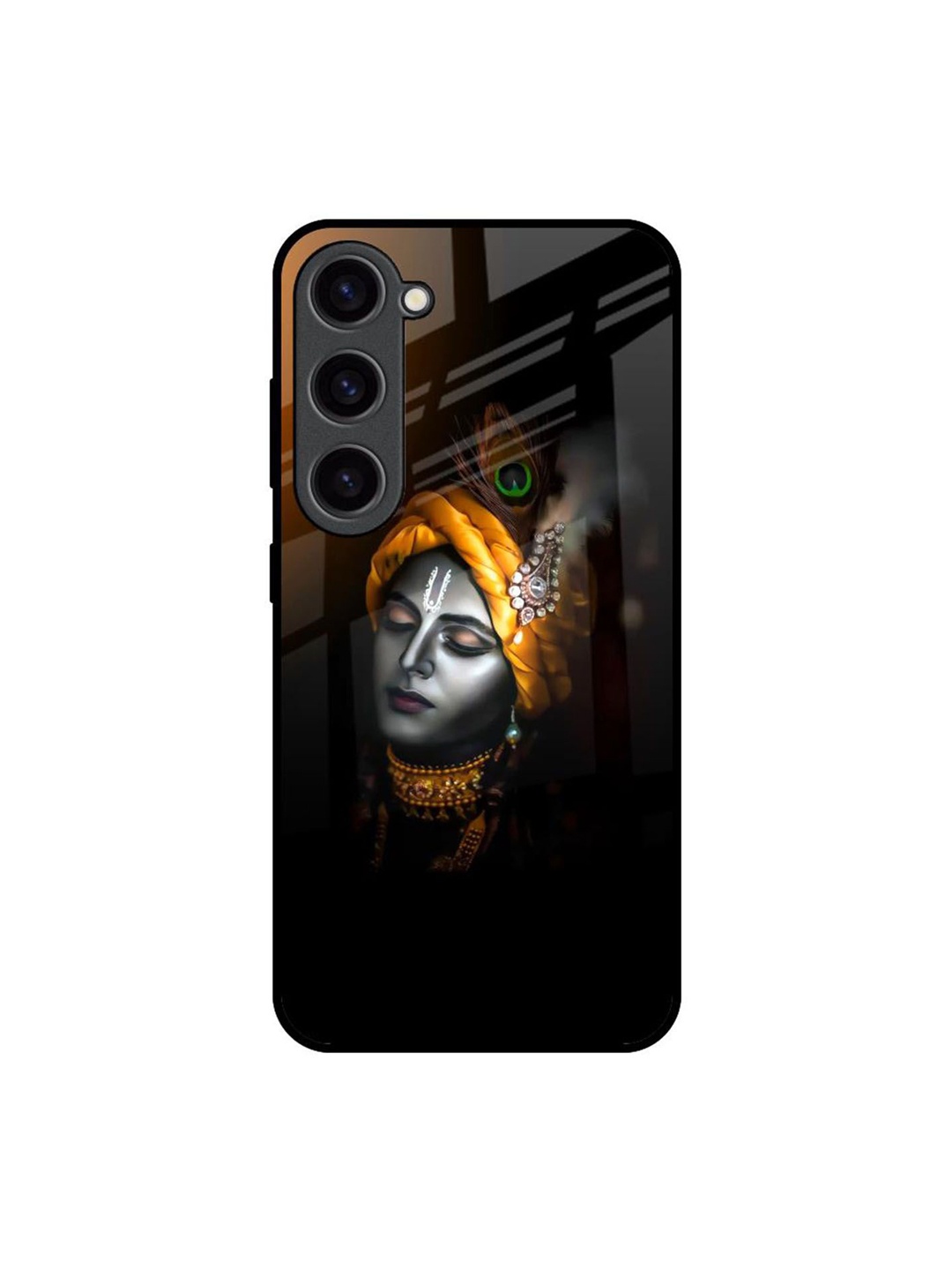 

QRIOH Ombre Krishna Printed Samsung Galaxy S23 Back Case, Black