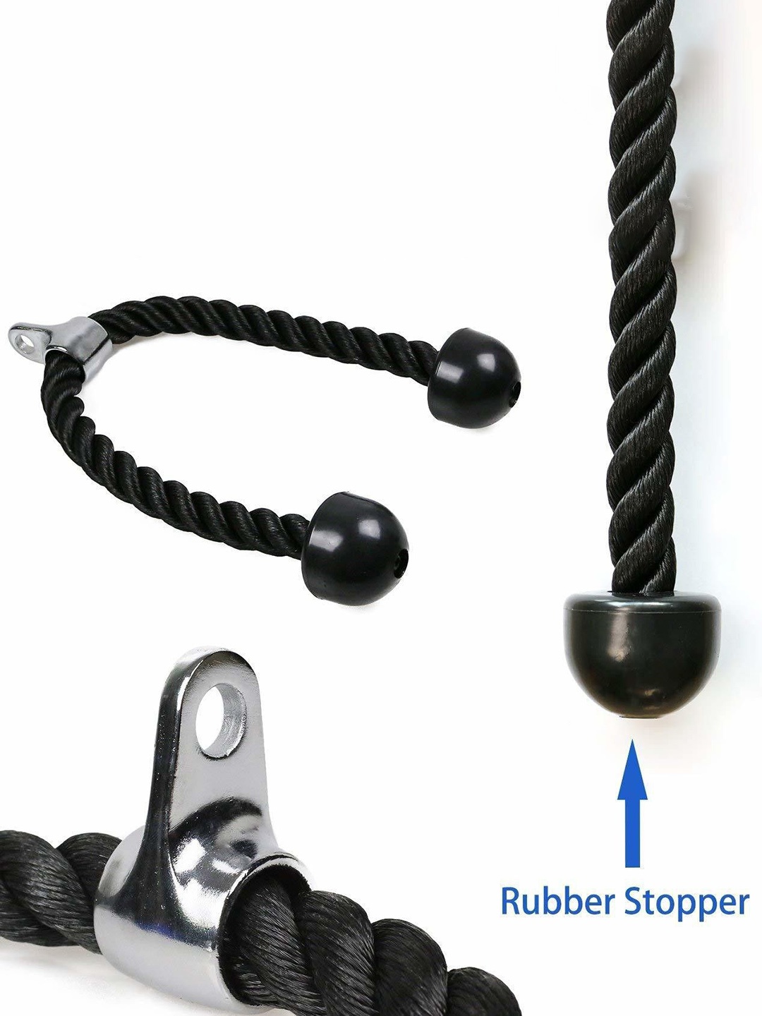 

HackerX Heavy Duty Tricep Rope Pull Down, Black