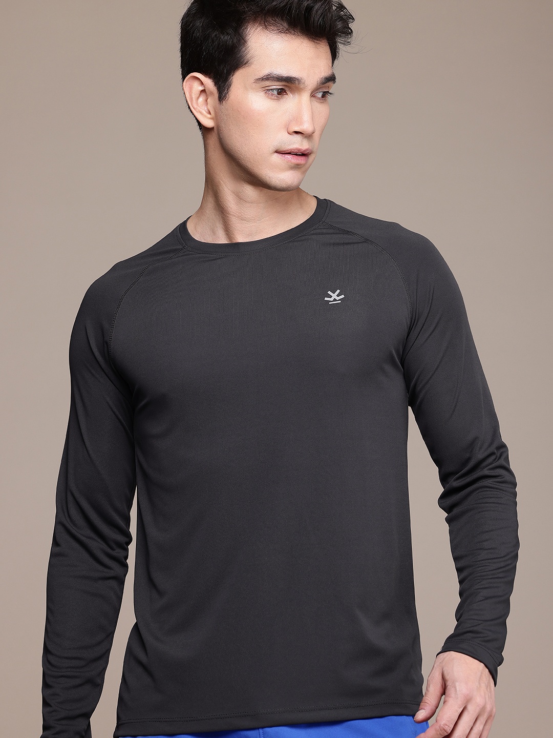 

WROGN Raglan Sleeves Training T-shirt, Grey