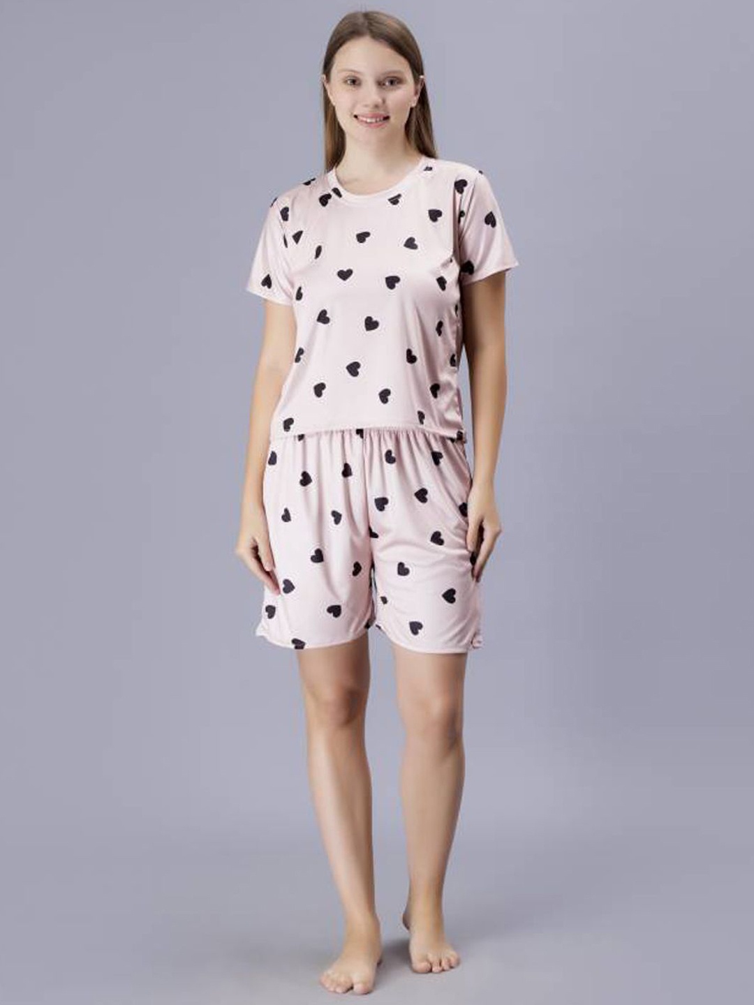

Xivir Women Printed Night suit, Pink