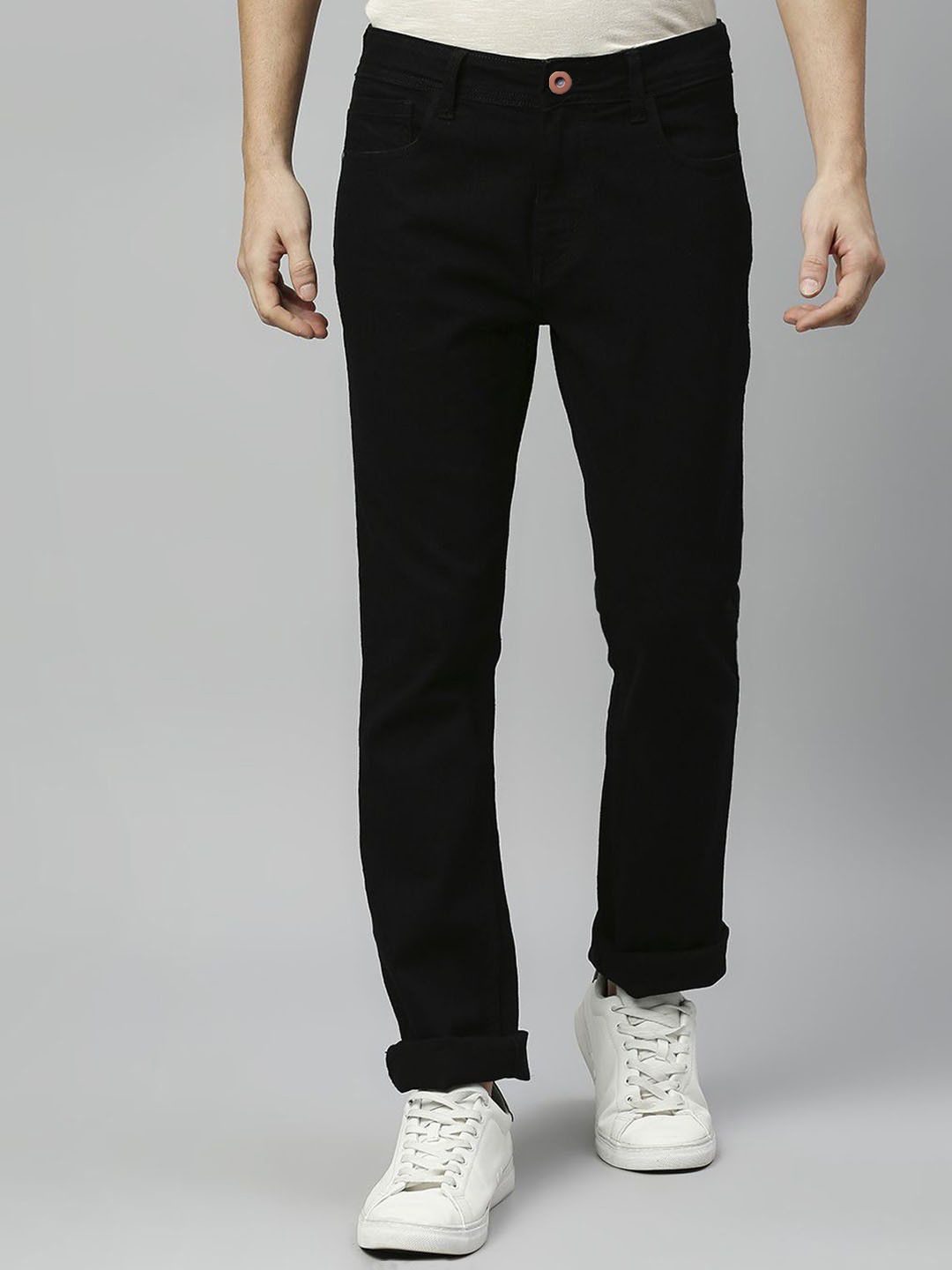 

ComfyStyle Men Regular Fit Mid-Rise Stretchable Jeans, Black