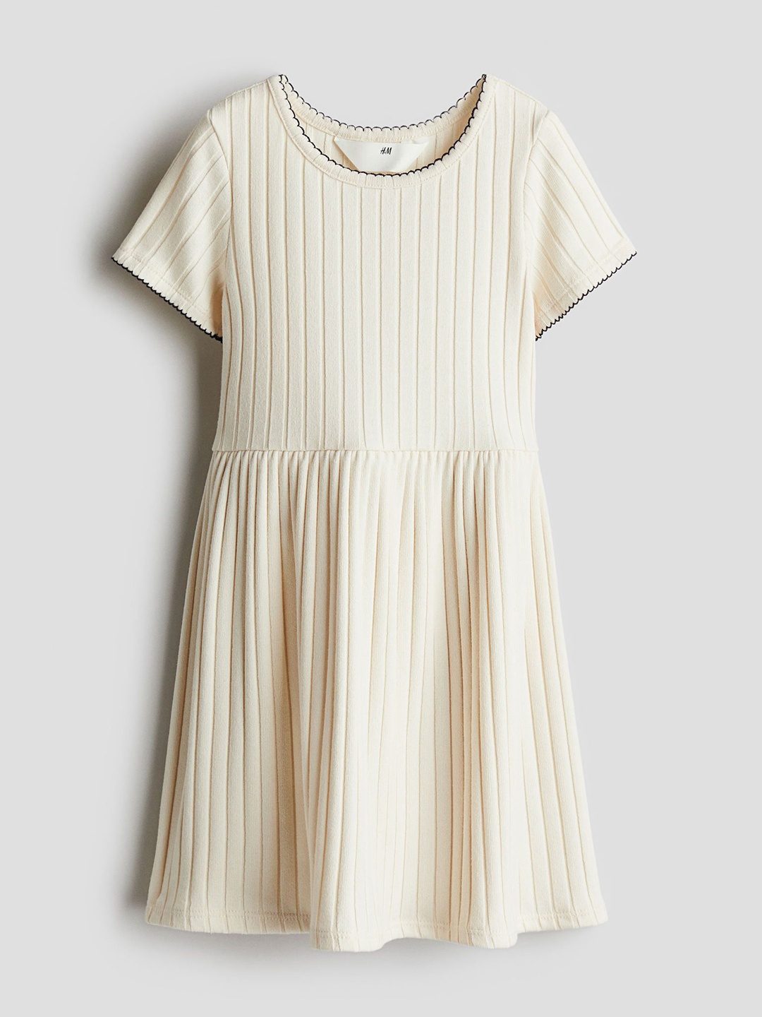 

H&M Rib-Knit Dress, Beige