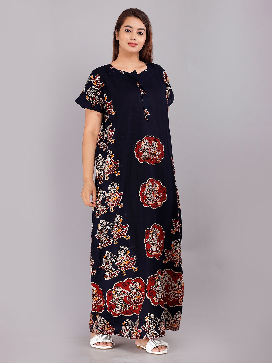 

PR PINK ROYAL Printed Maxi Nightdress, Blue