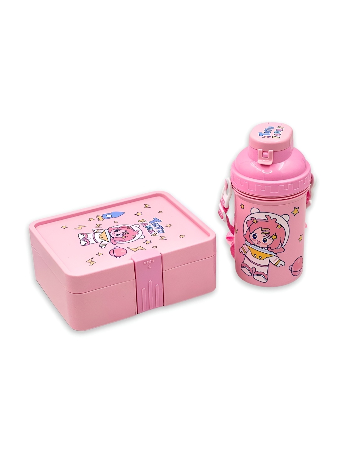 

Myntra Elegant Homes Kids Pink 2 Pieces Easy To Clean Lunch Box And Water Bottle