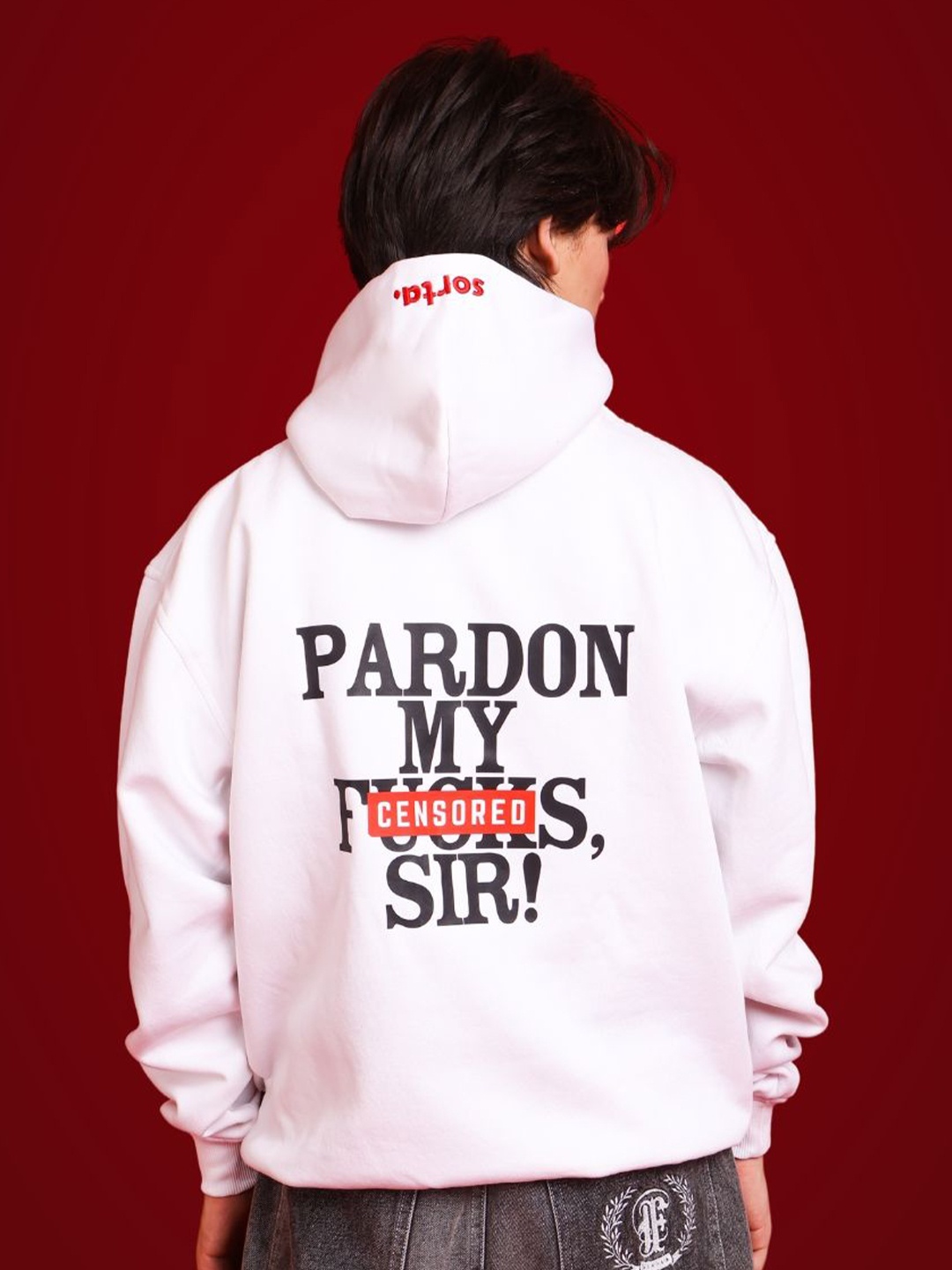 

sorta. Unisex Printed Sweatshirt, White