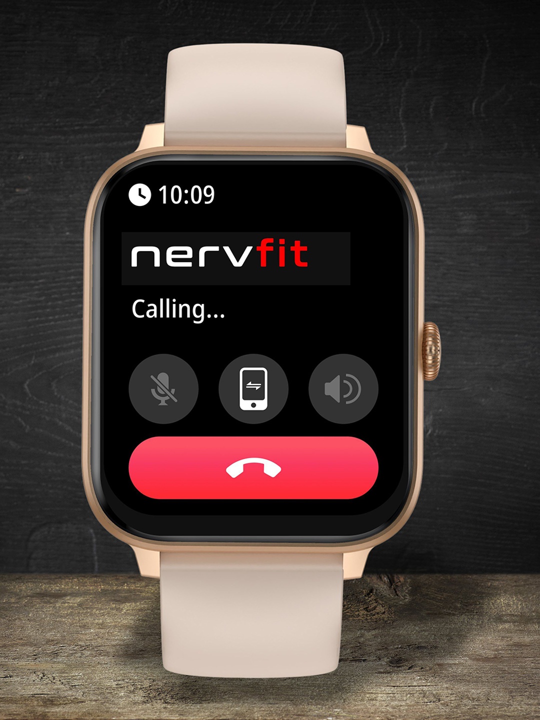 

nervfit Vibe Water Resistant Smart Watch, Rose gold
